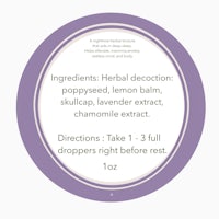a label with the ingredients for a lavender bath bomb