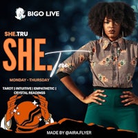 a poster for the bigo live show she t